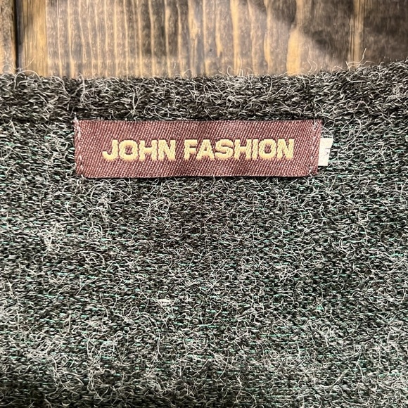 John Fashion Mini Dress L Wool Blend Bohemian Artsy Lace Ruffle Long Sleeves - Picture 5 of 8